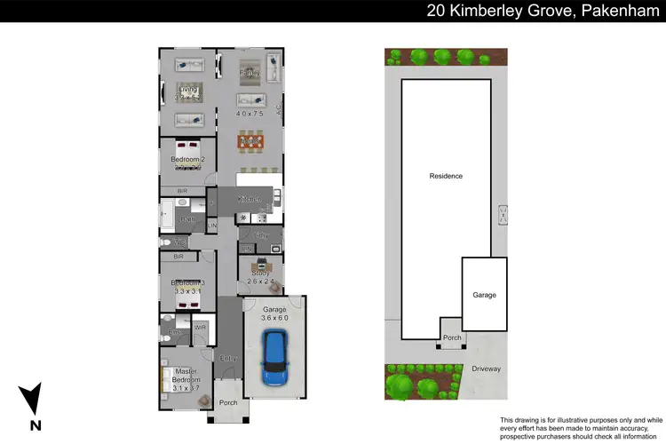 Floorplan of Homely house listing, 20 Kimberley Grove, Pakenham VIC 3810