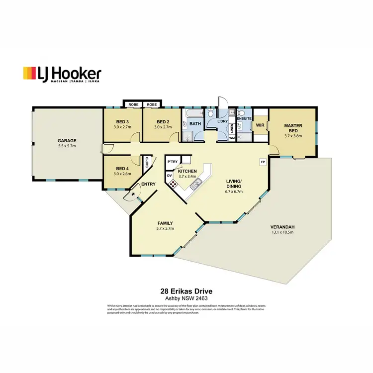Floorplan of Homely house listing, 28 Erikas Drive, Ashby NSW 2463