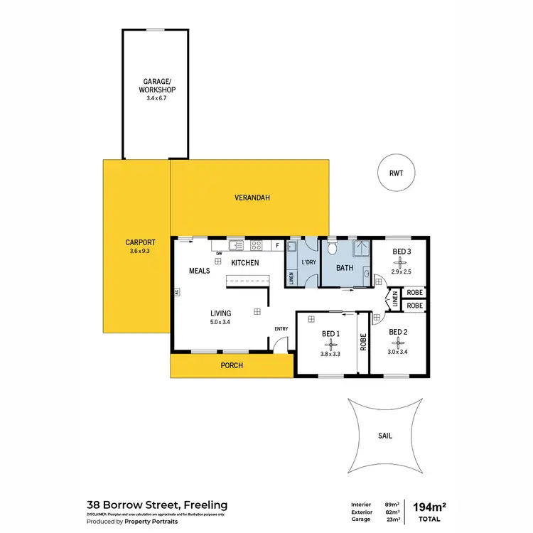 Floorplan of Homely house listing, 38 Borrow Street, Freeling SA 5372
