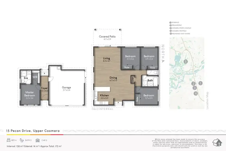 Floorplan of Homely house listing, 15 Pecan Drive, Upper Coomera QLD 4209