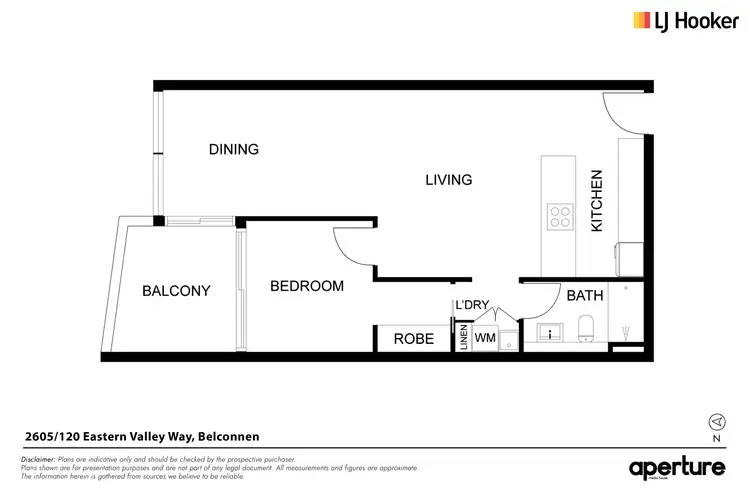 Floorplan of Homely apartment listing, 2605/120 Eastern Valley Way, Belconnen ACT 2617