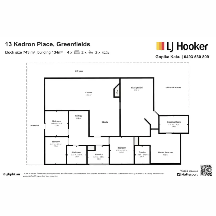 Floorplan of Homely house listing, 13 Kedron Place, Greenfields WA 6210