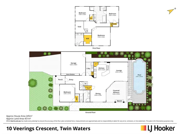 Floorplan of Homely house listing, 10 Veerings Crescent, Twin Waters QLD 4564