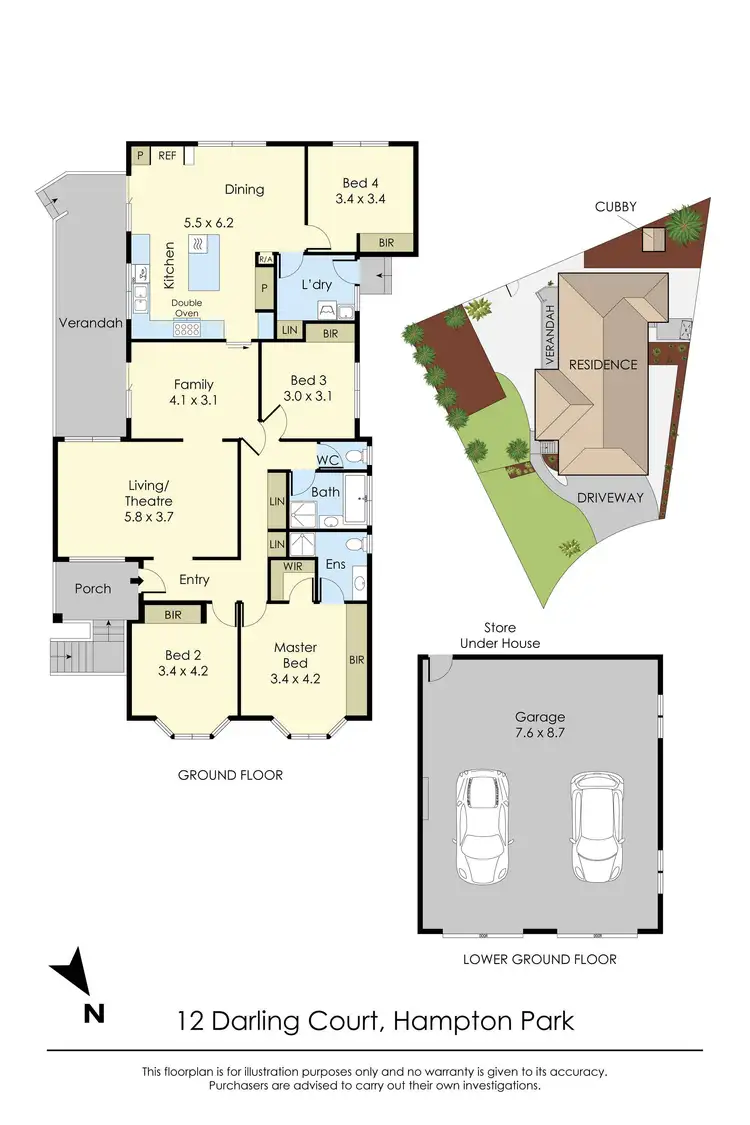 Floorplan of Homely house listing, 12 Darling Court, Hampton Park VIC 3976