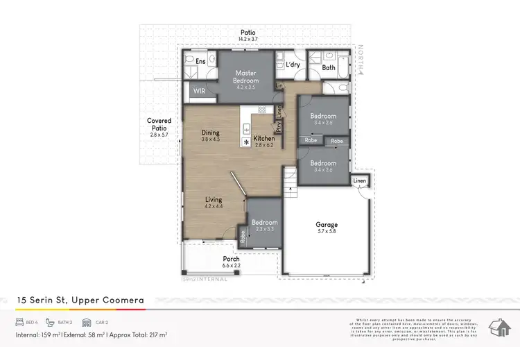 Floorplan of Homely house listing, 15 Serin Street, Upper Coomera QLD 4209