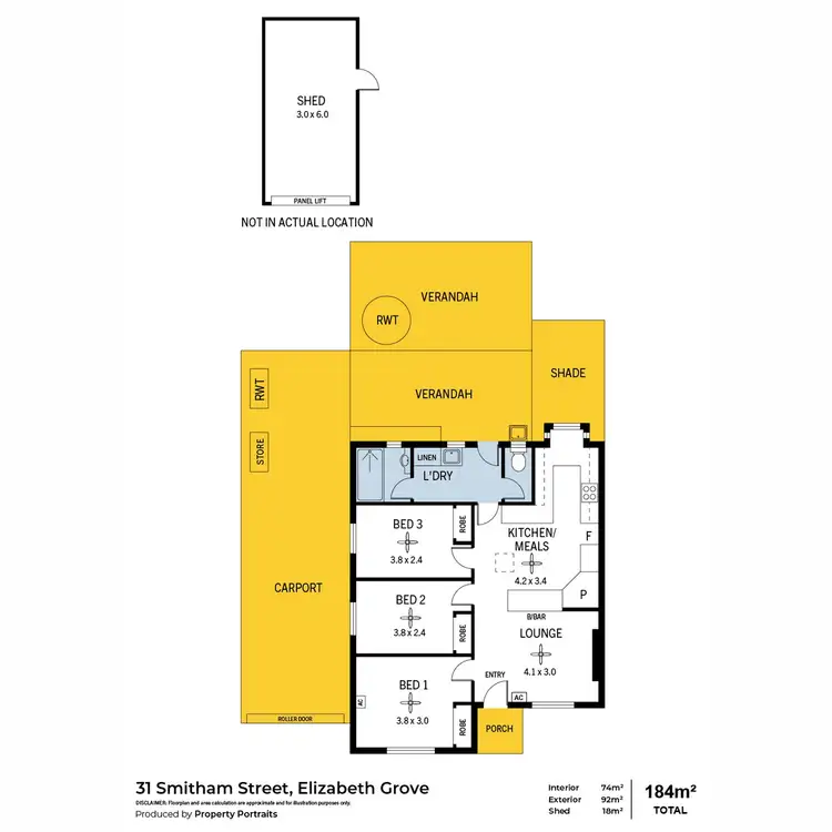 Floorplan of Homely house listing, 31 Smitham Street, Elizabeth Grove SA 5112