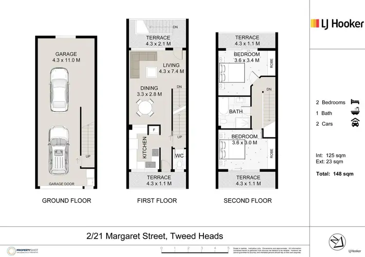 Floorplan of Homely unit listing, 2/21 Margaret Street, Tweed Heads NSW 2485