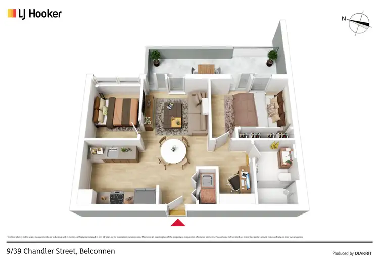 Floorplan of Homely unit listing, 9/39 Chandler Street, Belconnen ACT 2617