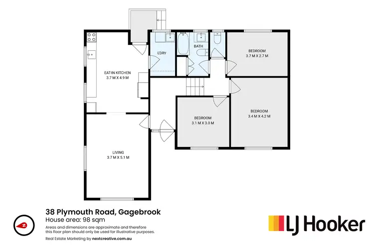 Floorplan of Homely house listing, 38 Plymouth Road, Gagebrook TAS 7030