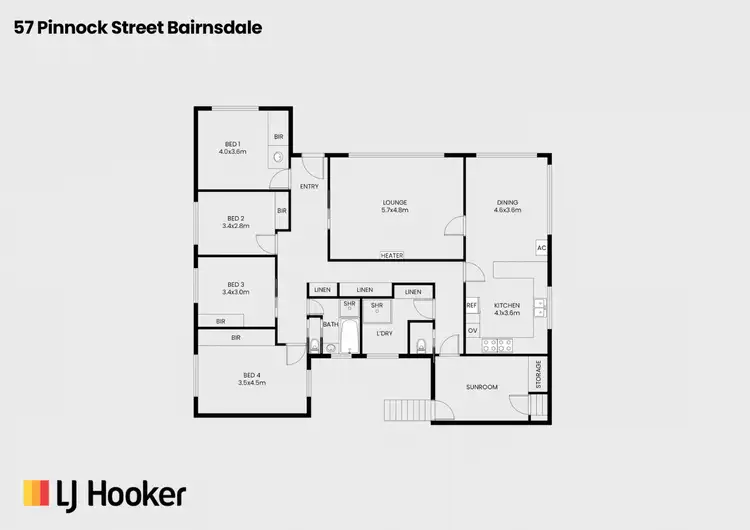 Floorplan of Homely house listing, 57 Pinnock Street, Bairnsdale VIC 3875