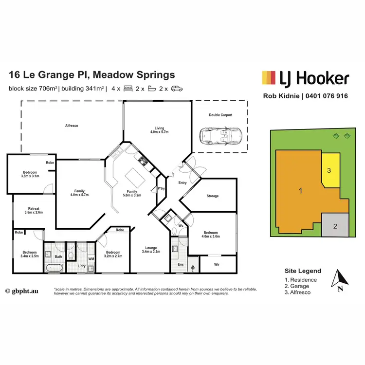 Floorplan of Homely house listing, 16 La Grange, Meadow Springs WA 6210