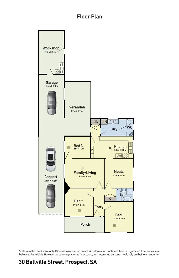 Floorplan of Homely house listing, 30 Ballville St, Prospect SA 5082