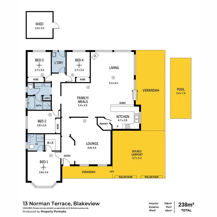 Floorplan of Homely house listing, 13 Norman Terrace, Blakeview SA 5114