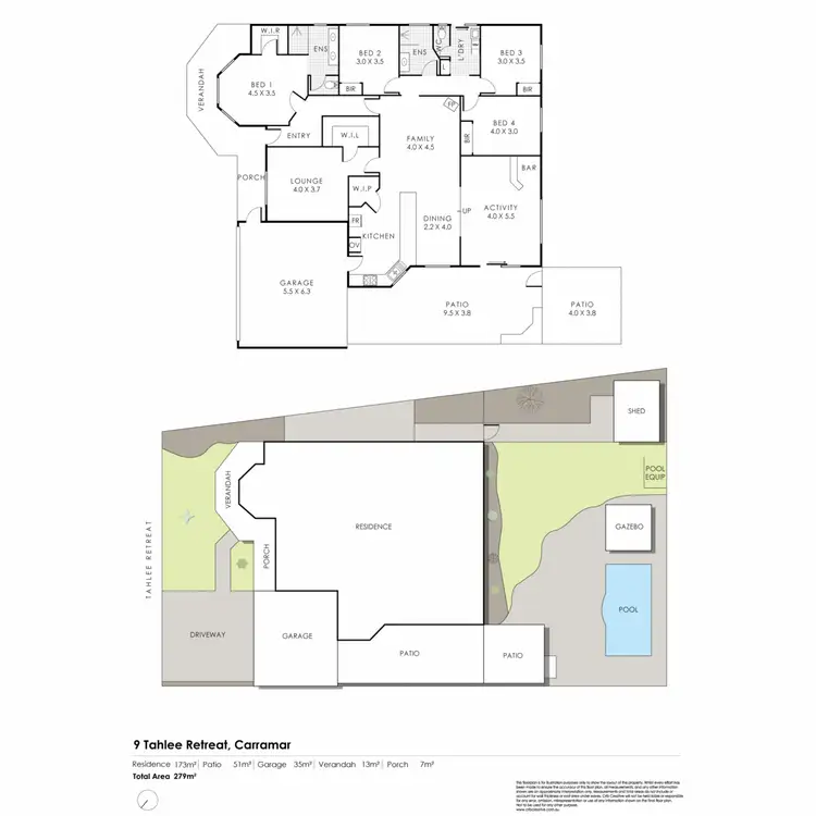Floorplan of Homely house listing, 9 Tahlee Retreat, Carramar WA 6031