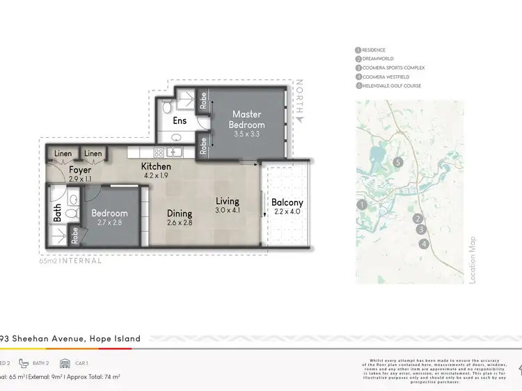 Floorplan of Homely apartment listing, 33/93 Sheehan Avenue, Hope Island QLD 4212