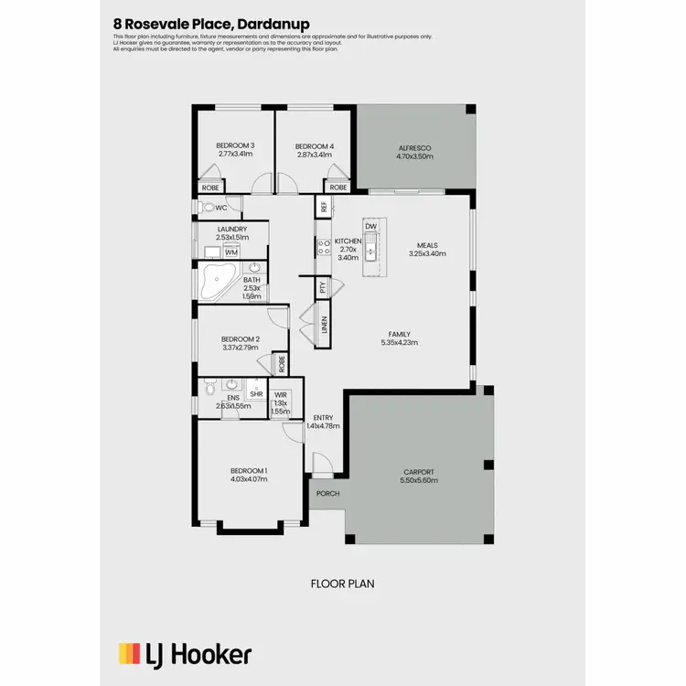 Floorplan of Homely house listing, 8 Rosevale Close, Dardanup WA 6236