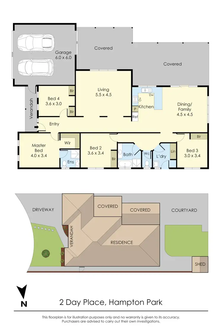 Floorplan of Homely house listing, 2 Day Place, Hampton Park VIC 3976