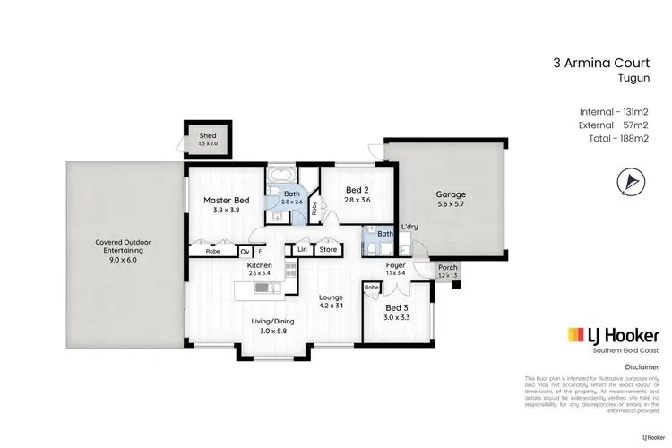 Floorplan of Homely house listing, 3 Armina Court, Tugun QLD 4224