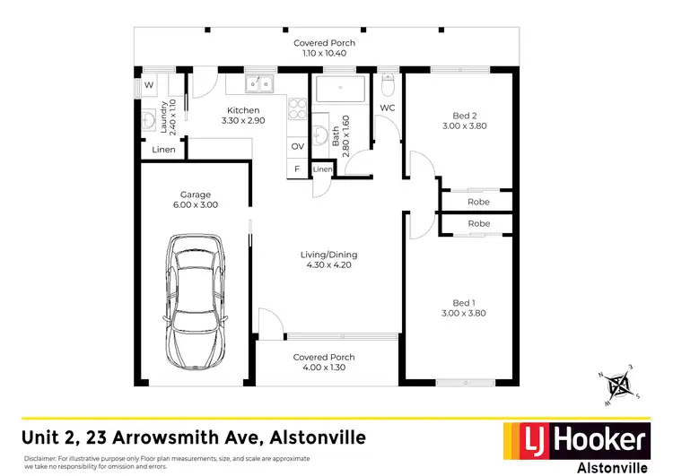 Floorplan of Homely unit listing, Unit 2/23 Arrowsmith Avenue, Alstonville NSW 2477
