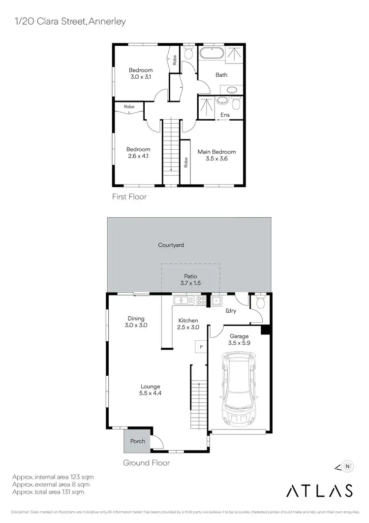 Floorplan of Homely townhouse listing, 1/20 Clara Street, Annerley QLD 4103