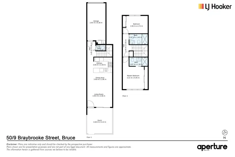 Floorplan of Homely townhouse listing, 50/9 Braybrooke Street, Bruce ACT 2617