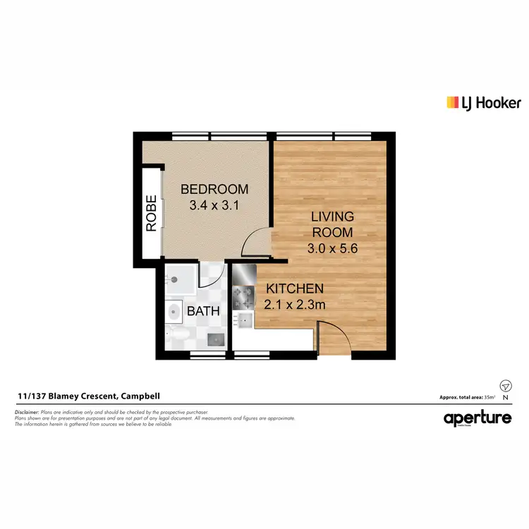 Floorplan of Homely unit listing, 11/137 Blamey Crescent, Campbell ACT 2612