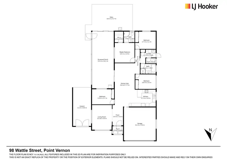 Floorplan of Homely house listing, 98 Wattle Street, Point Vernon QLD 4655