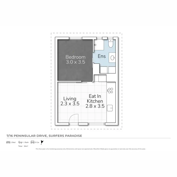 Floorplan of Homely apartment listing, 7/16 Peninsular Drive, Surfers Paradise QLD 4217