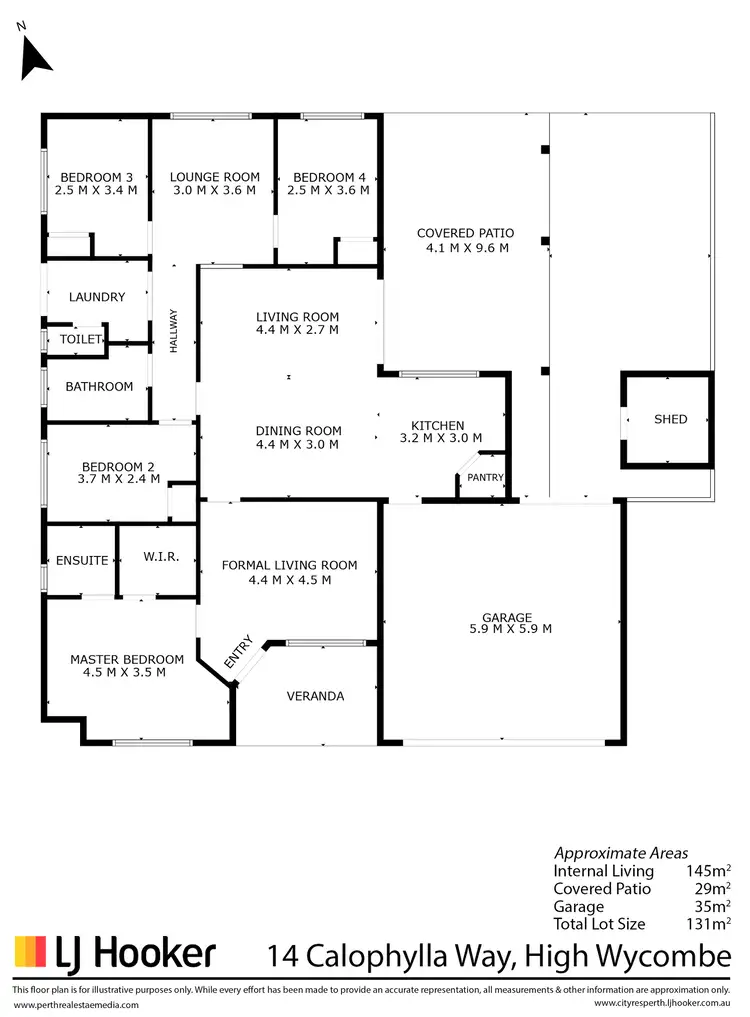 Floorplan of Homely house listing, 14 Calophylla Way, High Wycombe WA 6057