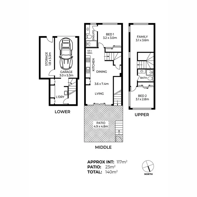 Floorplan of Homely townhouse listing, 27/100 Nicholson Street, Greenslopes QLD 4120