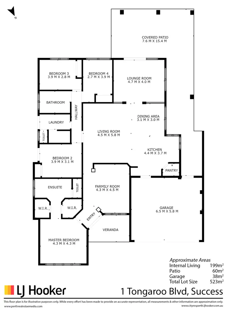 Floorplan of Homely house listing, 1 Tongaroo Boulevard, Success WA 6164