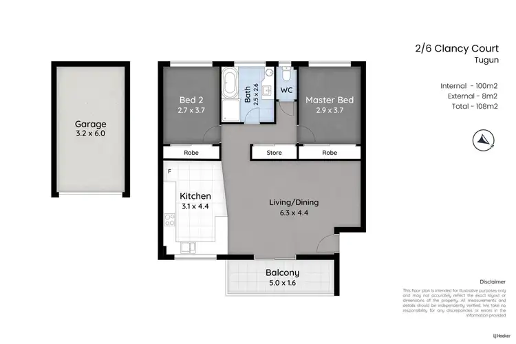 Floorplan of Homely unit listing, 2/6 Clancy Court, Tugun QLD 4224