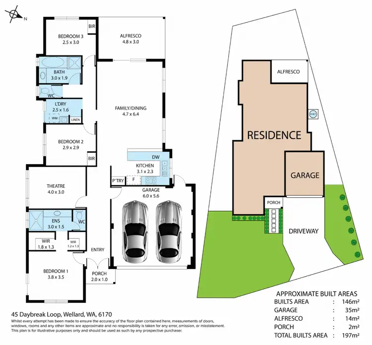 Floorplan of Homely house listing, 45 Daybreak Loop, Wellard WA 6170