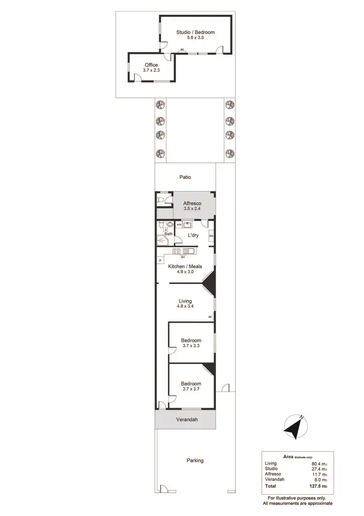 Floorplan of Homely house listing, 14 Lurline Street, Mile End SA 5031