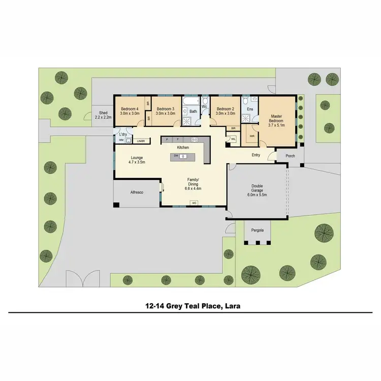 Floorplan of Homely house listing, 12-14 Grey Teal Place, Lara VIC 3212