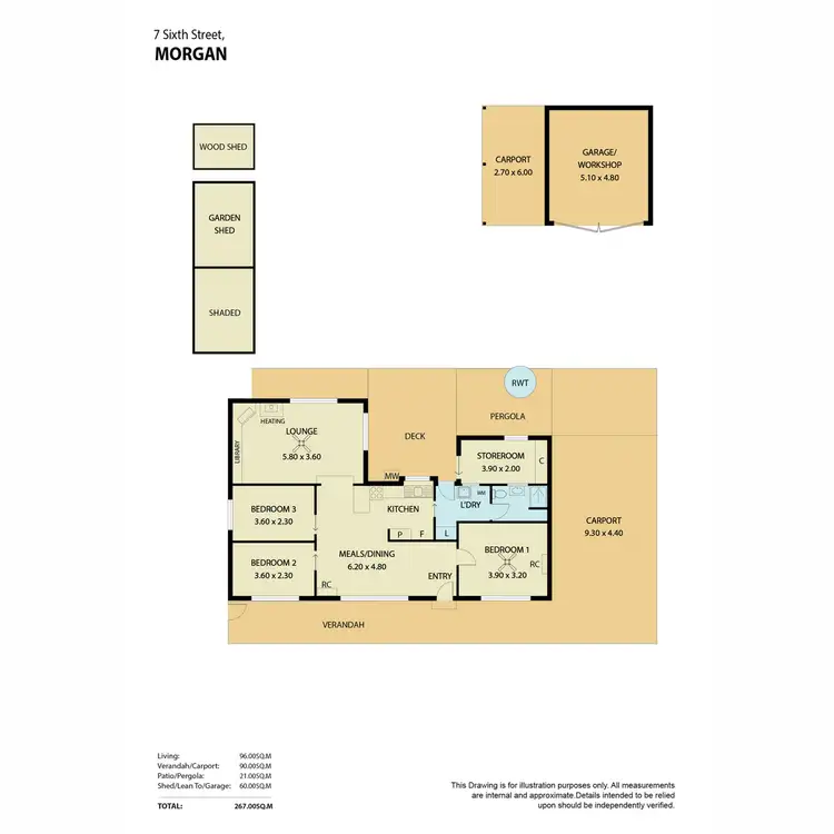 Floorplan of Homely house listing, 7 Sixth Street, Morgan SA 5320