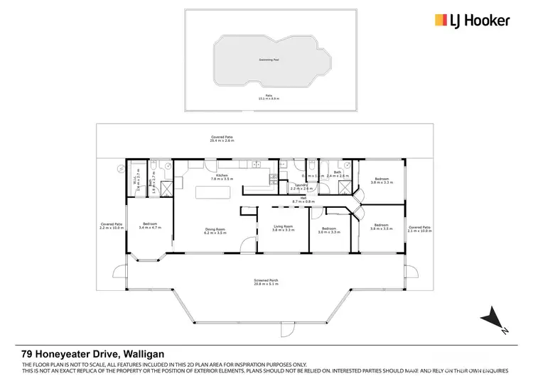 Floorplan of Homely house listing, 79 Honeyeater Drive, Walligan QLD 4655