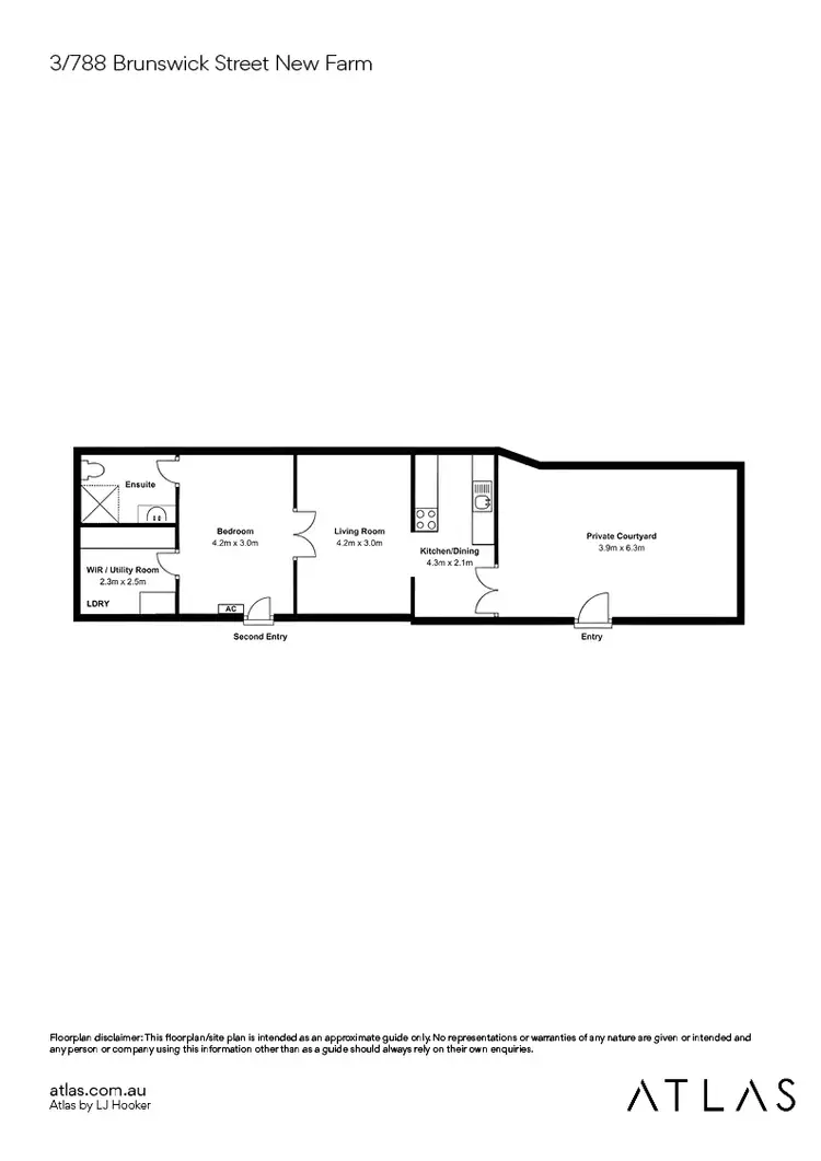 Floorplan of Homely apartment listing, 3/788 Brunswick Street, New Farm QLD 4005
