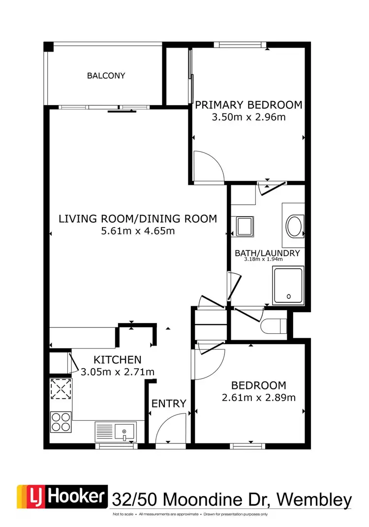 Floorplan of Homely unit listing, 32/50 Moondine Drive, Wembley WA 6014