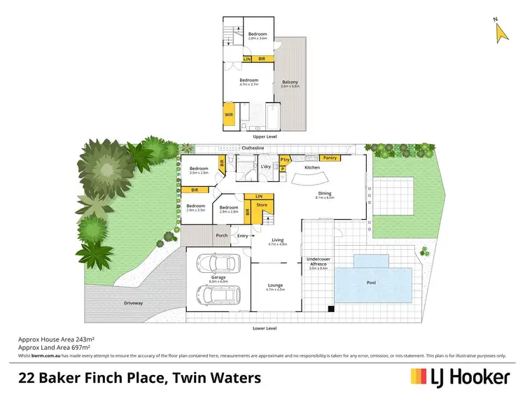 Floorplan of Homely house listing, 22 Baker-Finch Place, Twin Waters QLD 4564