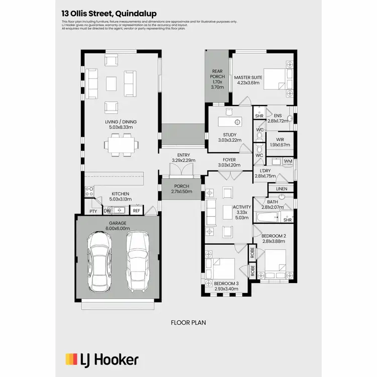 Floorplan of Homely house listing, 13 Ollis Street, Quindalup WA 6281