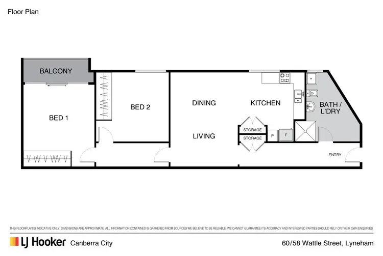 Floorplan of Homely apartment listing, 60/58 Wattle Street, Lyneham ACT 2602