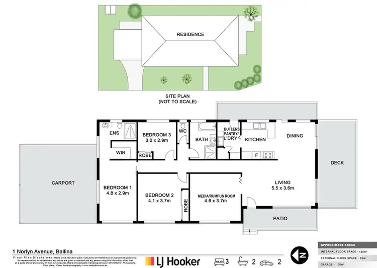 Floorplan of Homely house listing, 1 Norlyn Avenue, Ballina NSW 2478