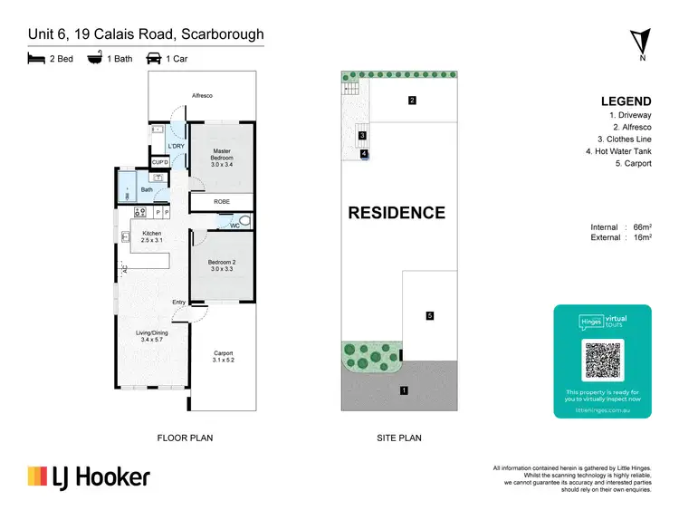 Floorplan of Homely unit listing, 6/19 Calais Road, Scarborough WA 6019