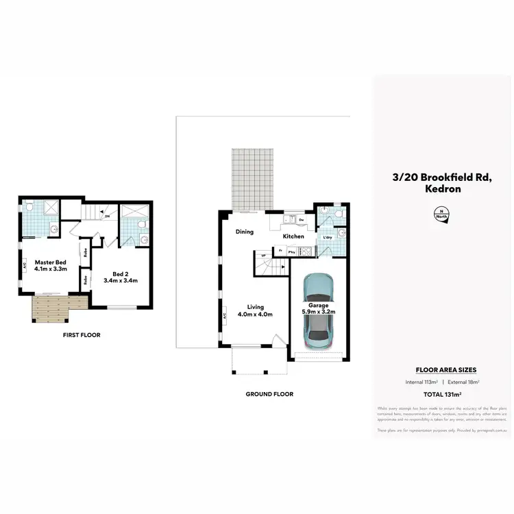Floorplan of Homely townhouse listing, 3/20 Brookfield Road, Kedron QLD 4031