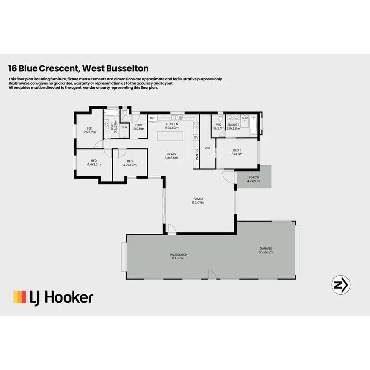Floorplan of Homely house listing, 16 Blue Crescent, West Busselton WA 6280