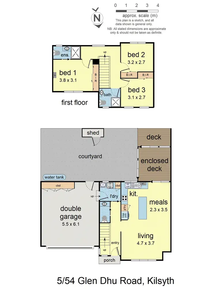 Floorplan of Homely townhouse listing, 5/54 Glen Dhu Road, Kilsyth VIC 3137