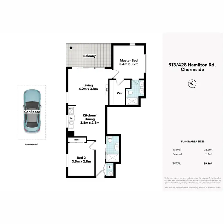 Floorplan of Homely unit listing, 513/428 Hamilton Road, Chermside QLD 4032