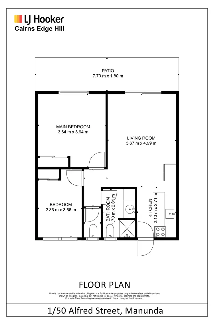 Floorplan of Homely unit listing, 1/50 Alfred Street, Manunda QLD 4870