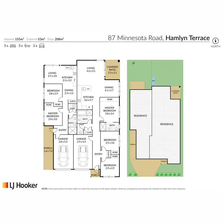 Floorplan of Homely semi-detached listing, 87a & 87b Minnesotta Road, Hamlyn Terrace NSW 2259